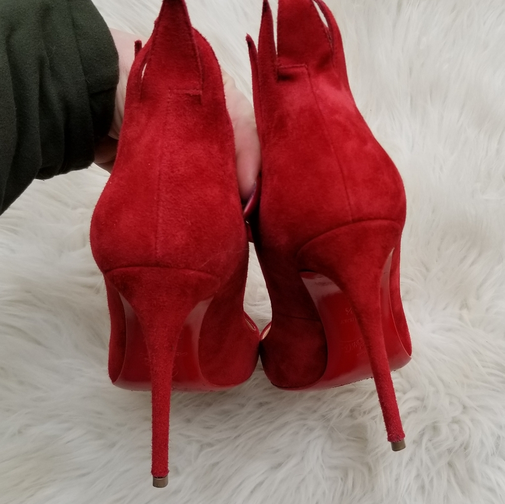 Christian Louboutin Victorina Flame 100mm Red Euro 36 1/2 - Picture 7 of 11